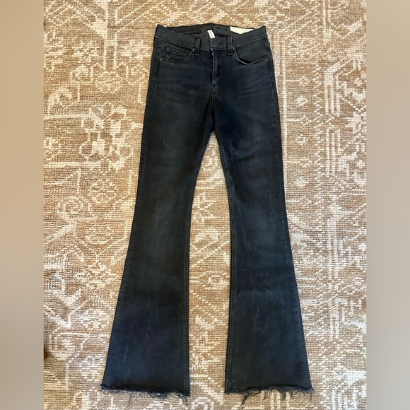 rag & bone Denim - rag & bone Faded Black Flare Jeans